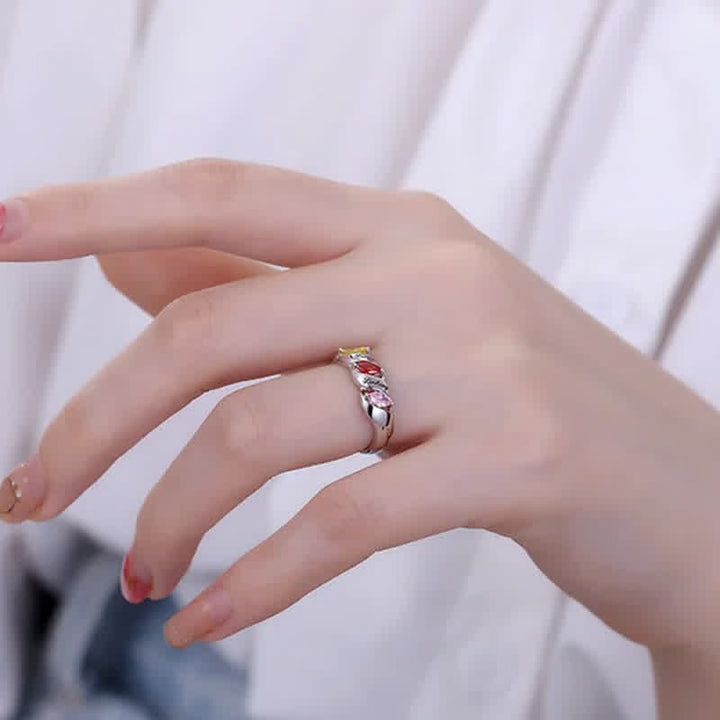 Olivenorma Memory Personalized and Engraved Birthstones Ring - image 1