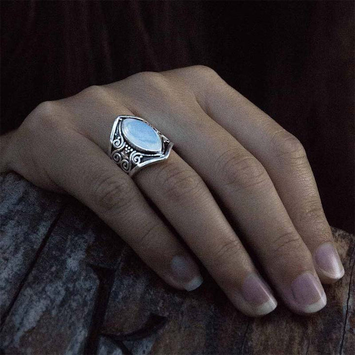 Olivenorma Moonstone Healing Protection Ring - image 4