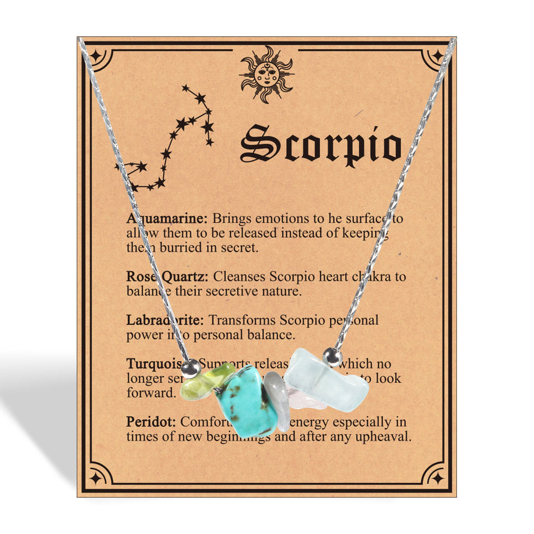 Olivenorma Natural Stone Zodiac Sign Choker Necklace - Scorpio - image 22
