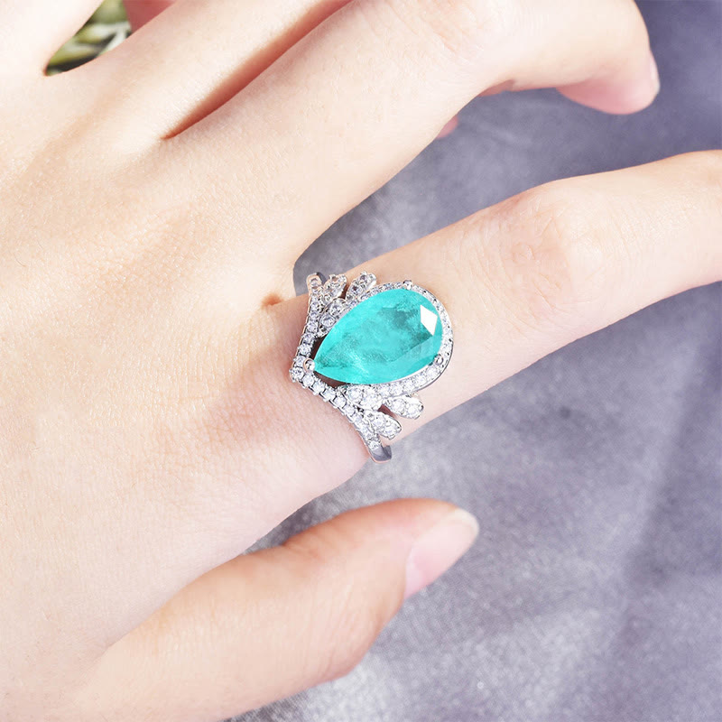 Olivenorma "Pure Love" - Paraiba Tourmaline Elegant Ring - image 1