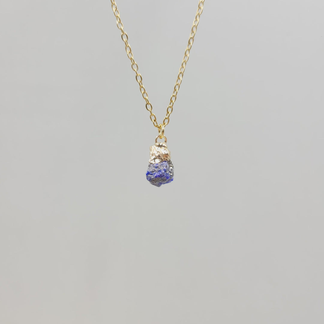 Olivenorma Irregular Crystal Raw Stone Gem gemstone Necklace - Lapis Lazuli - image 13