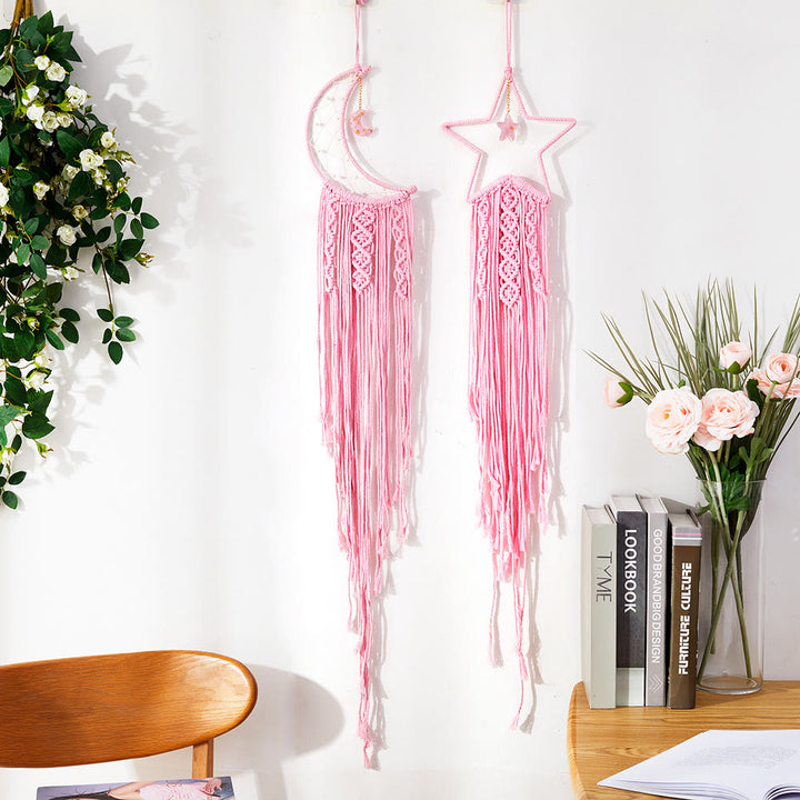 Olivenorma Star Moon Macrame Tassel Dream Catcher - image 1
