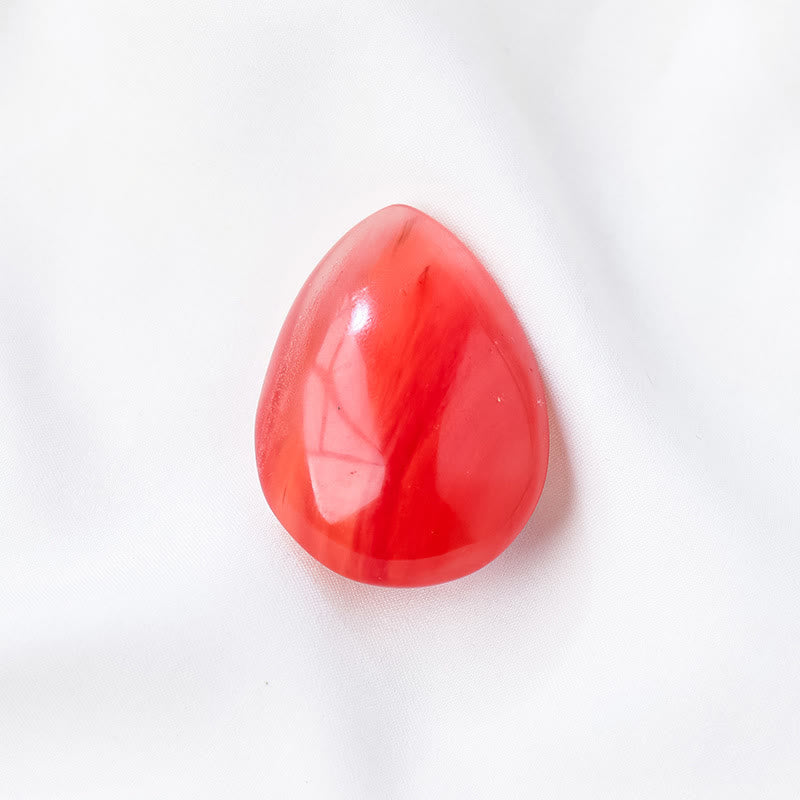 Olivenorma Natural Crystal Drop Shape Polished Play Natural Stone - Red Smelting Quartz - image 9