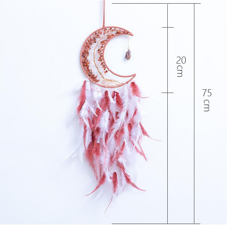 Olivenorma Natural Gravel Woven Tree of Life Moon Dream Catcher - image 6