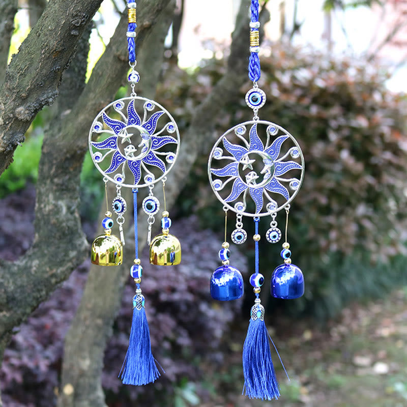 Olivenorma Retro Sun Evil Eye Protection Wind Chime - image 6