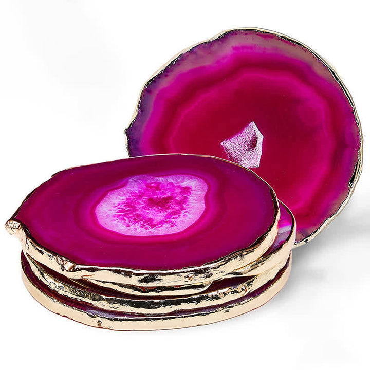 Olivenorma Blue Agate Coaster Gemstone Decoration - image 15