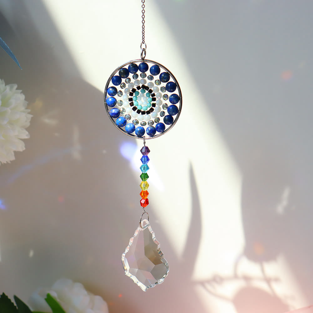 Olivenorma Crystal Suncatchers Handmade Chakra Wind Chime - Lapis Lazuli - image 13