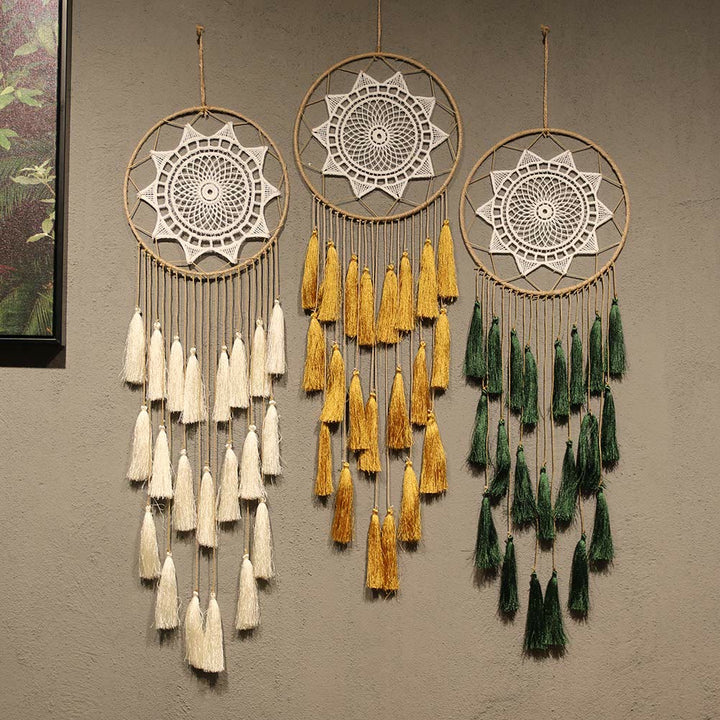 Olivenorma Braided Lace Tassel Pendant Dream Catcher - image 0