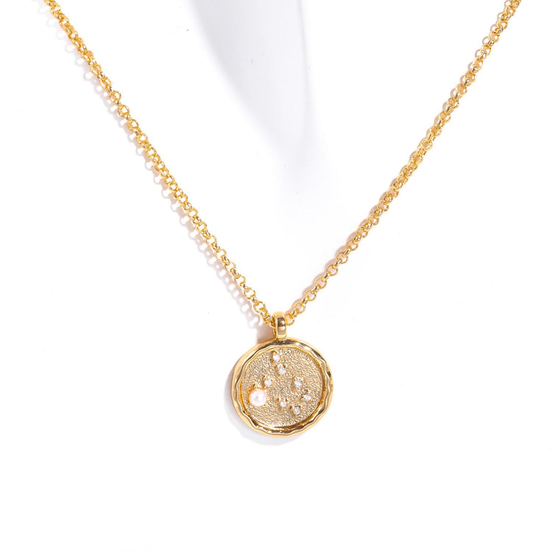 Olivenorma White Zircon Birthstone Zodiac Necklace - Gemini - image 4