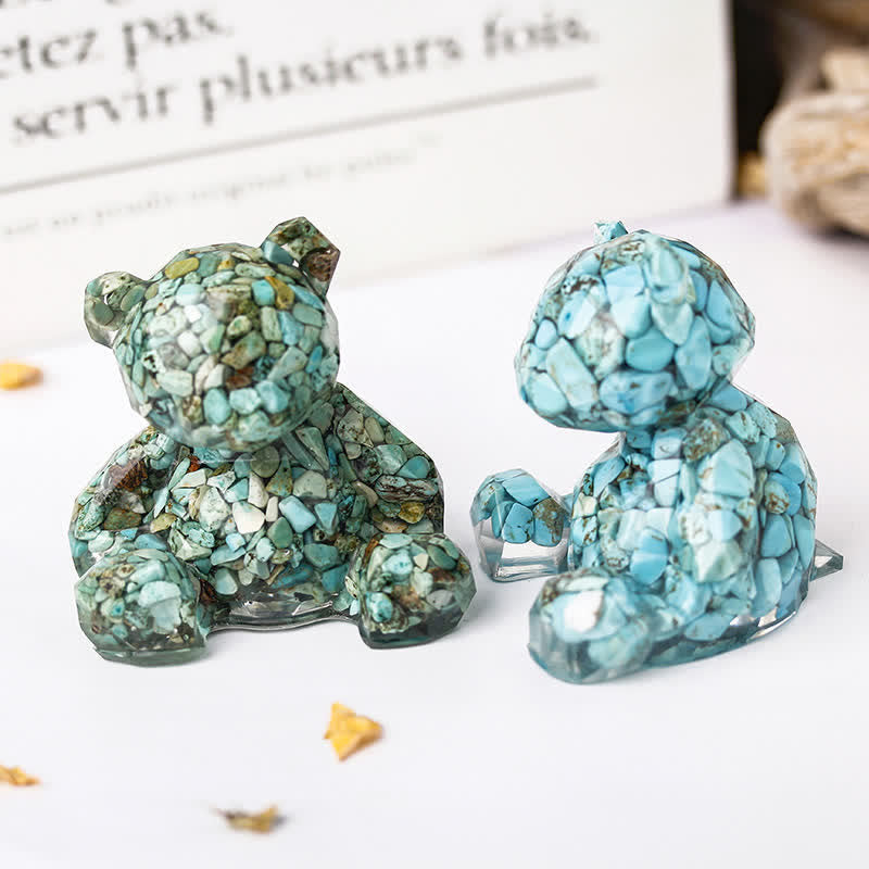 Olivenorma Mirror Sitting Bear Gemstone Decoration - image 29