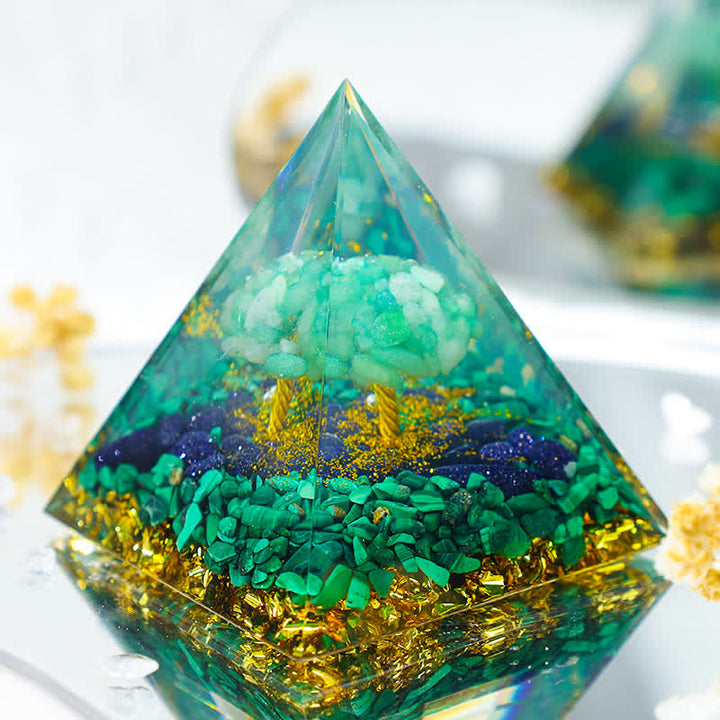 Olivenorma "Green Forest" - Malachite Tree Of Life Orgone Pyramid - image 2