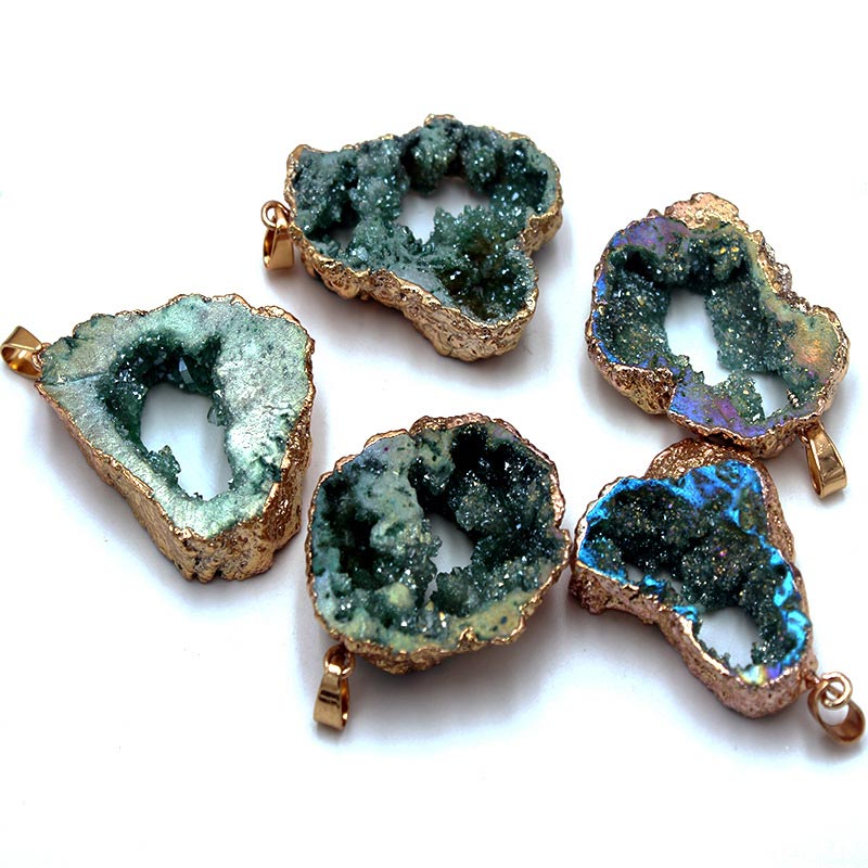 Natural Crystal Geode Pendant - image 11