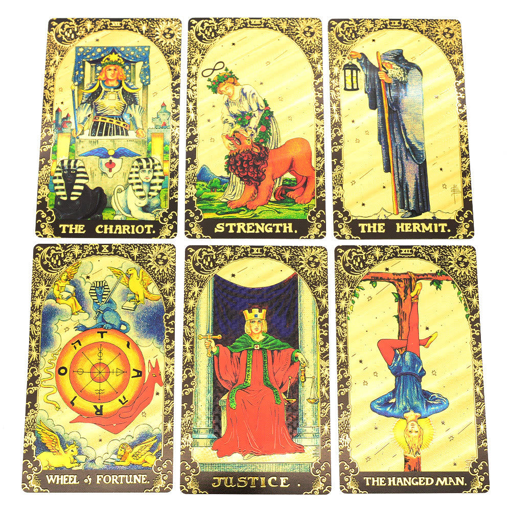 Olivenorma Black Gold Waite Foil Golden Tarot Deck Cards - image 10