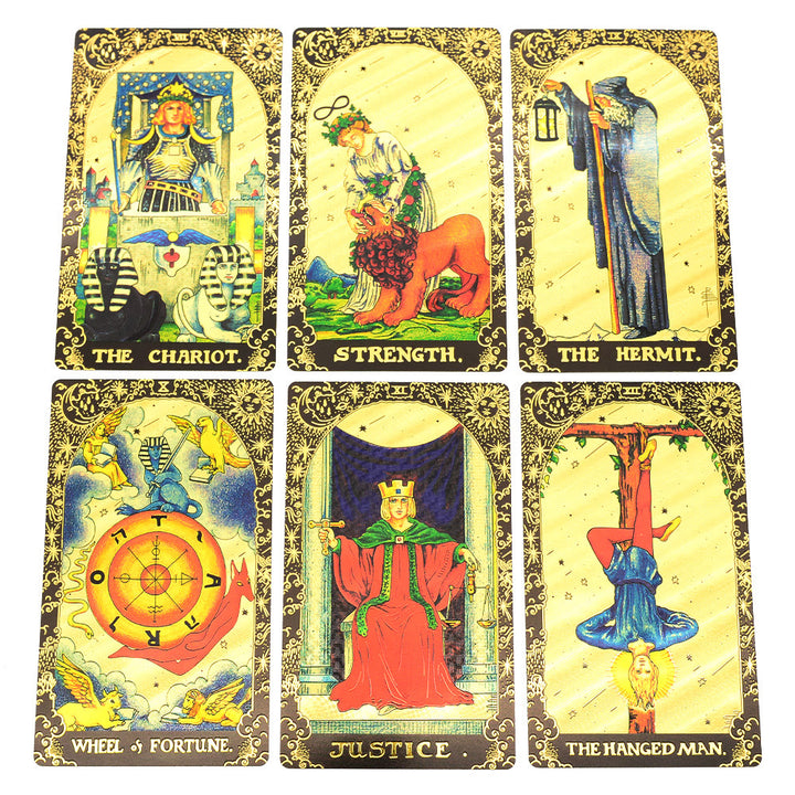 Olivenorma Black Gold Waite Foil Golden Tarot Deck Cards - image 10