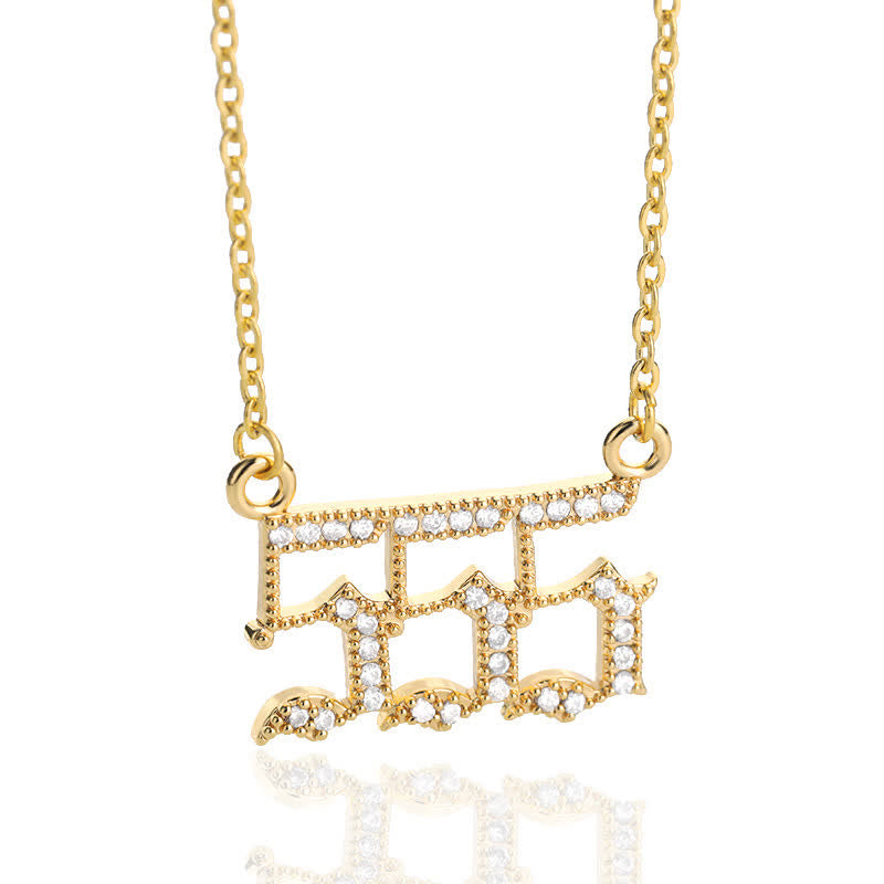 Olivenorma Zircon Angel Number Necklace - Gold - 555 - image 12
