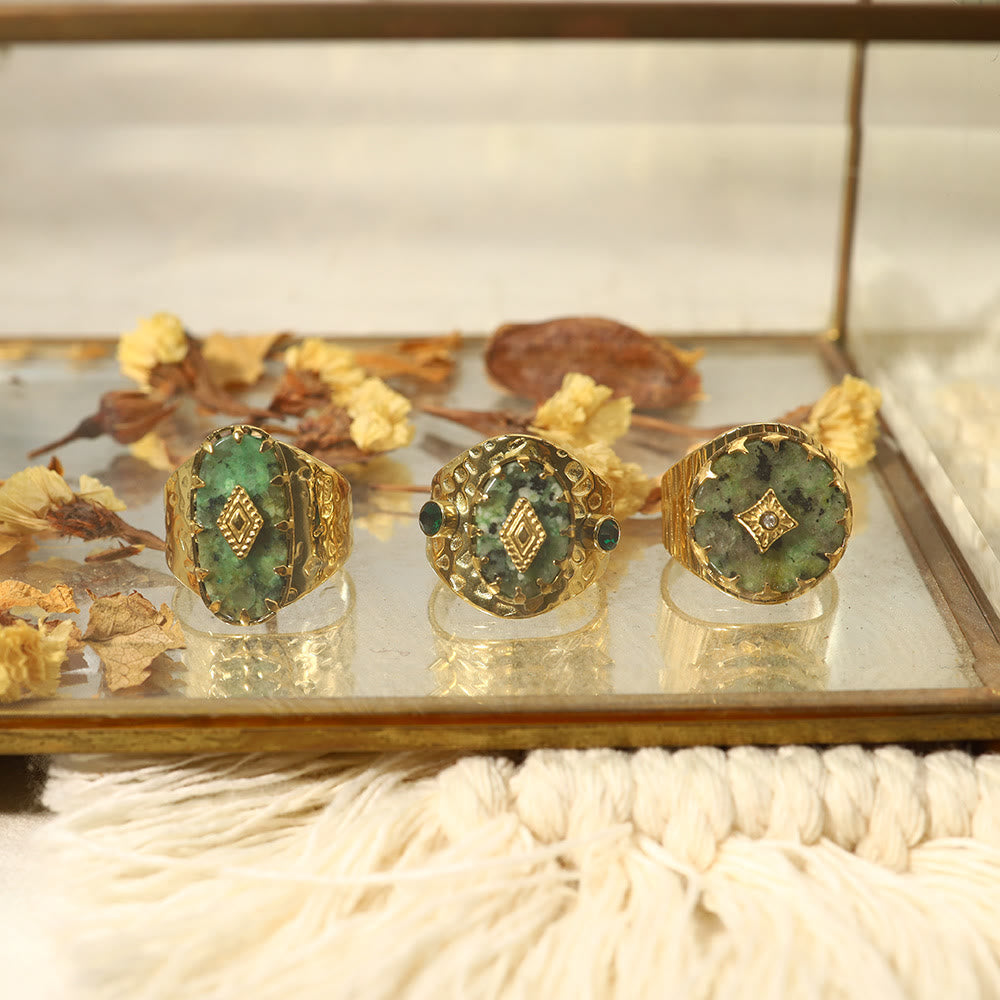 Olivenorma African Turquoise Adjustable Ring - image 10