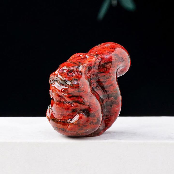 Olivenorma Natural Crystal Squirrel Carving Ornament Gemstone Decoration - image 17