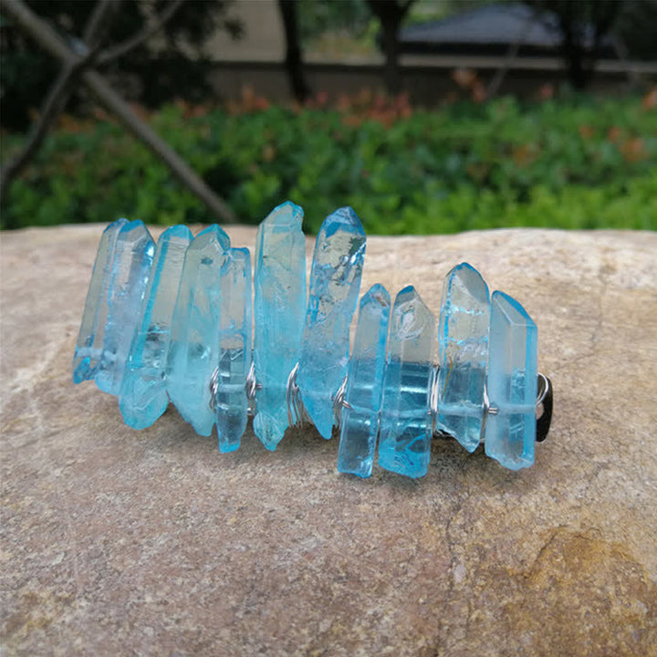 Bohemia Colourful Crystal Spring Hairpin - Blue Quartz - image 12