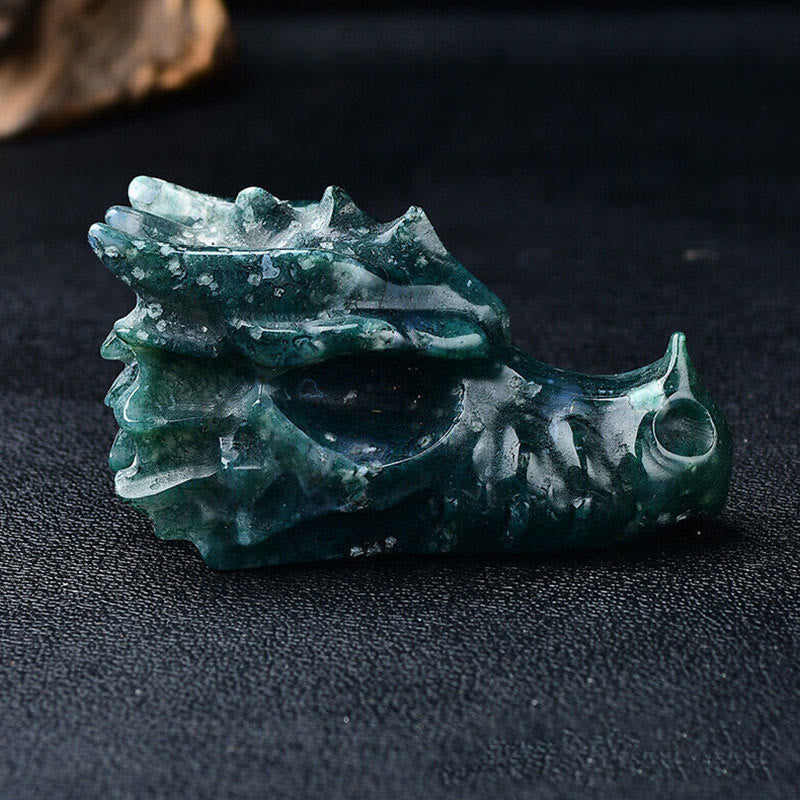 Olivenorma 3.2 Inch Dragon Head Skull Gemstone Decoration - image 13