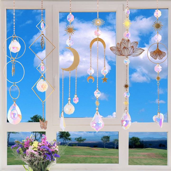 Olivenorma Angel Aura Quartz 6Pieces Lotus Wind Chime - image 1