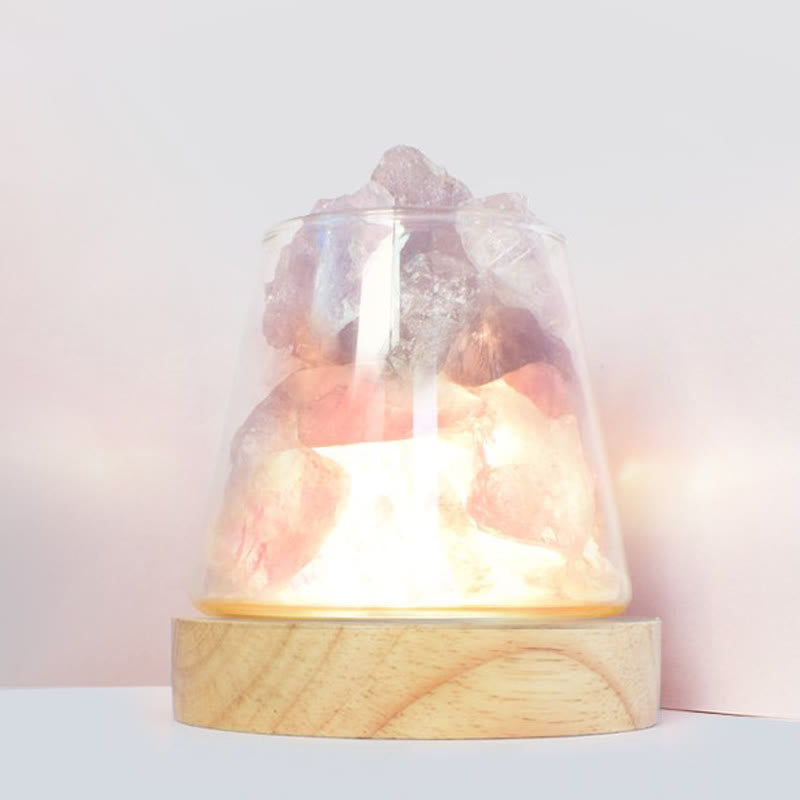 Olivenorma Goblet of Fire Shape Crystal Or Himalayan Pink Salt Lamp - Rose Crystal - image 6