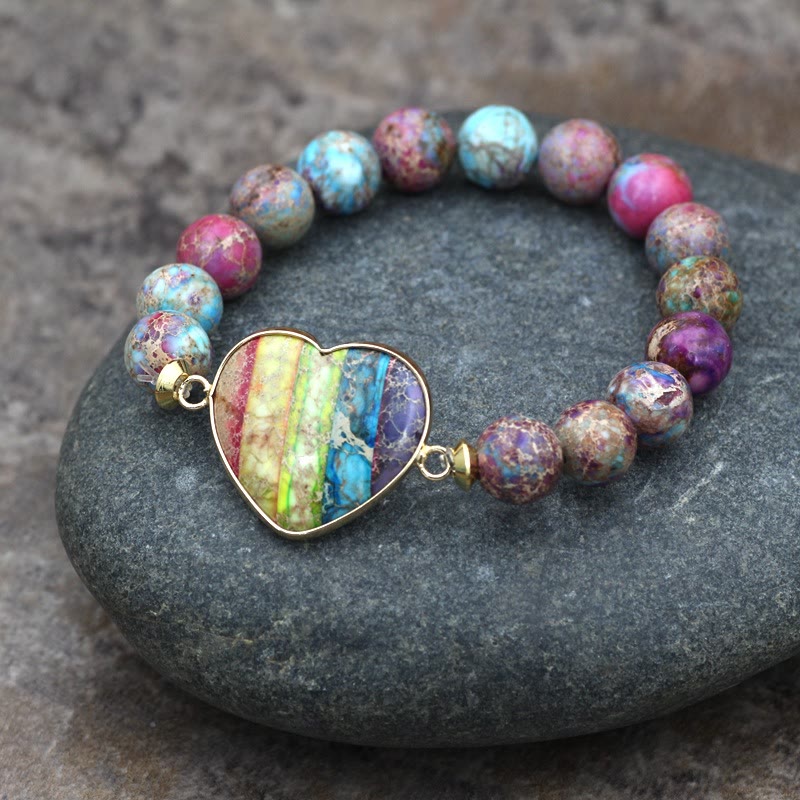 Olivenorma Emperor Stone Woven Beads Handle Braided Bracelet - Natural Crystal - image 10