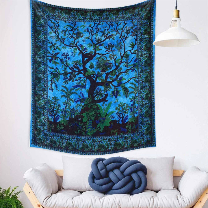 Olivenorma Green Tree Of Life Wall Hanging Psychedelic Tapestry - 180*230cm - Blue - image 9