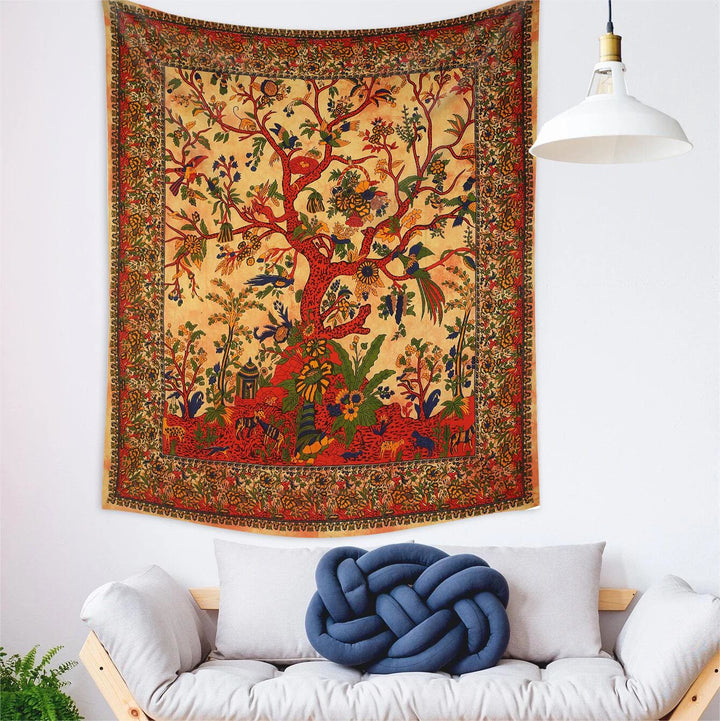 Olivenorma Green Tree Of Life Wall Hanging Psychedelic Tapestry - 180*230cm - Yellow - image 29