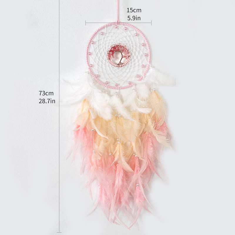 Olivenorma Crystal Tree Of Life Feather Glow Dream Catcher - image 18
