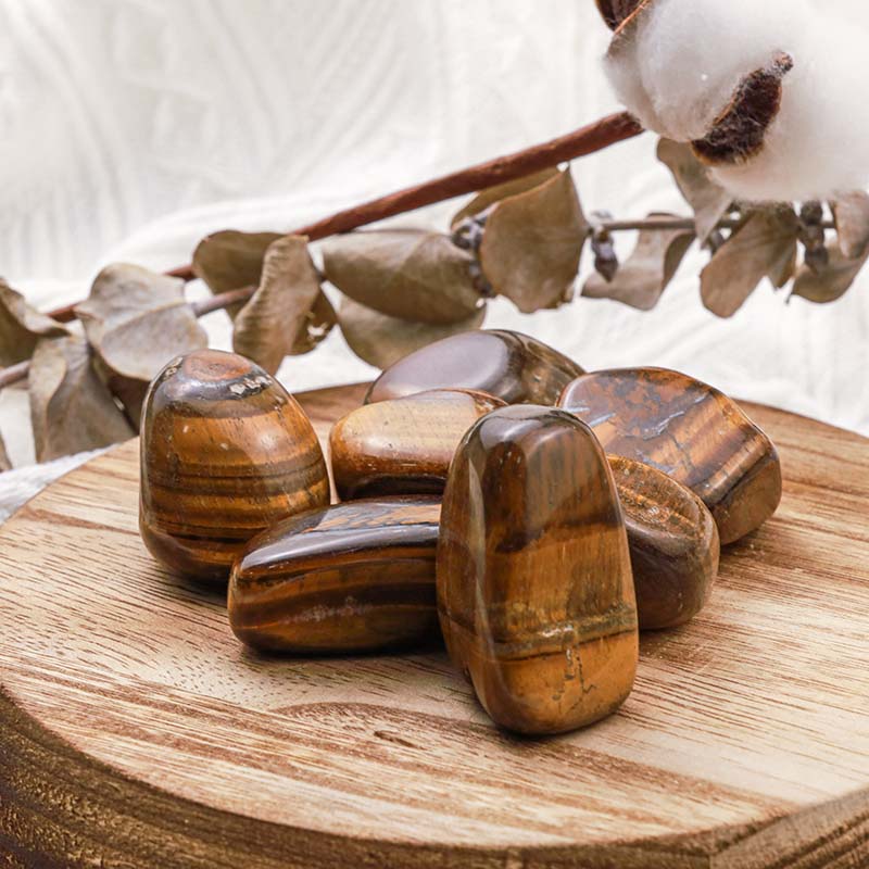 Olivenorma Tiger Eye Natural Tumbled Stone Set - image 2