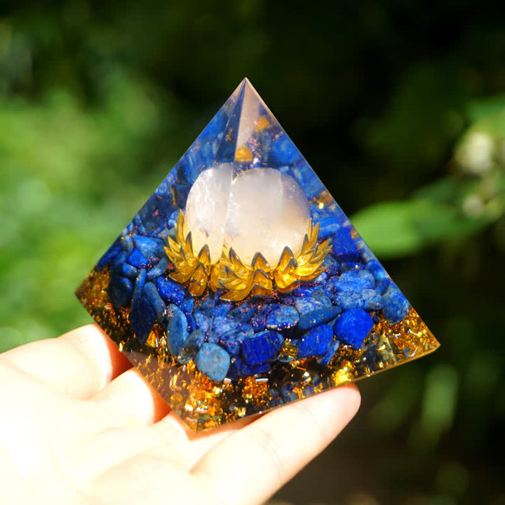 Olivenorma Rose Quartz Sphere Lapis Lazuli Lotus Orgone Pyramid - image 1