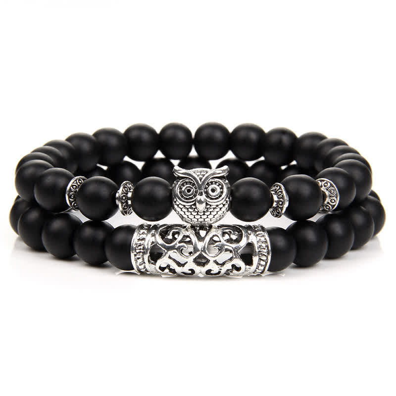 Olivenorma Owl Natural Crystal Beads Bracelet - Black Onyx - image 19