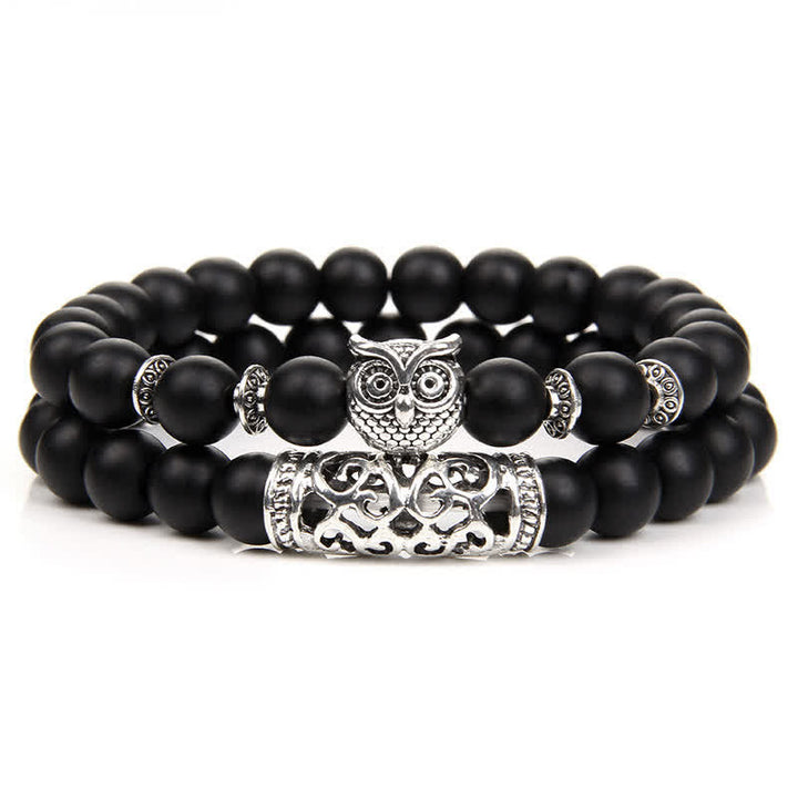Olivenorma Owl Natural Crystal Beads Bracelet - Black Onyx - image 19