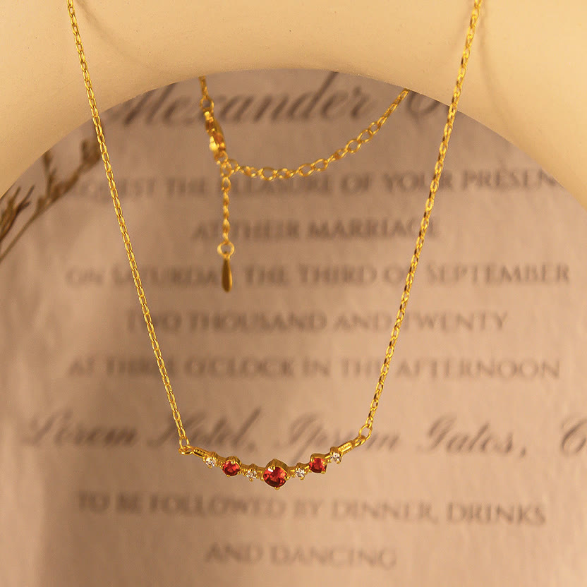Olivenorma "Symbol of Independence" Garnet Diamond Necklace - image 9
