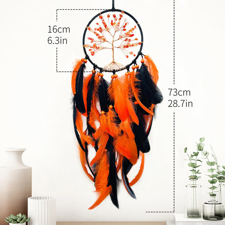 Olivenorma Yellow Agate Tree Of Life Dream Catcher - image 1