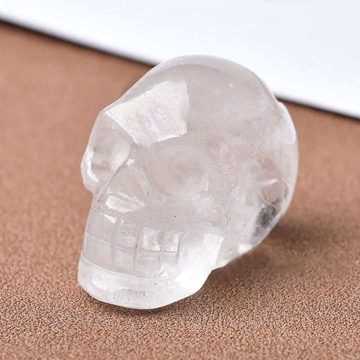 Olivenorma Crystal Engraved Skull Crafts Gemstone Decoration - Clear Crystal - image 5