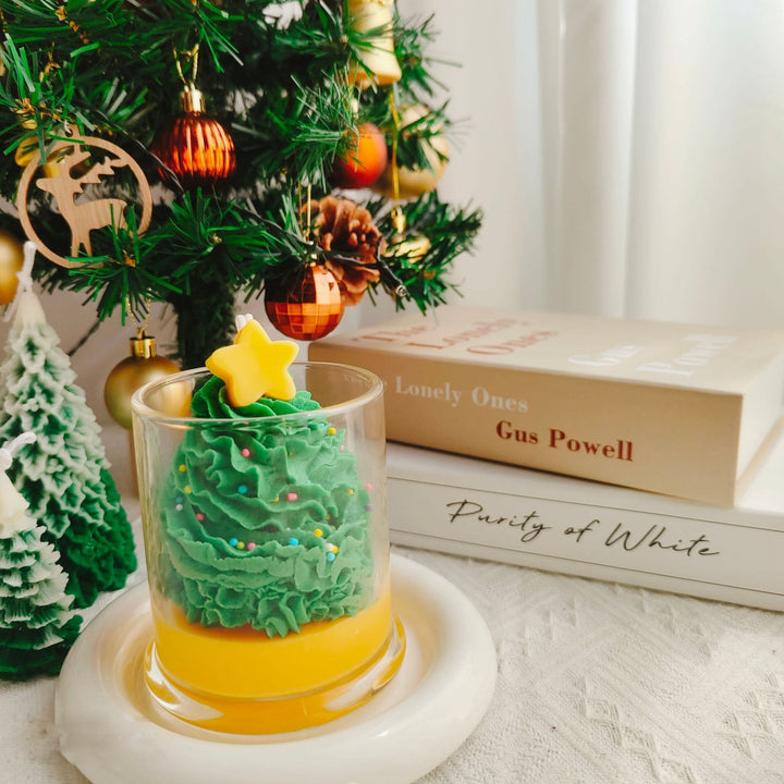 Olivenorma Christmas Santa Claus Snowman Elk Cup Candle - Christmas Star Cup-9*12.5cm - image 4