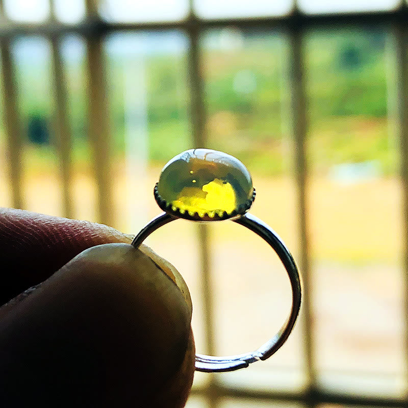 Olivenorma Opal Moonstone Simple Half Circle Adjustable Ring - image 23