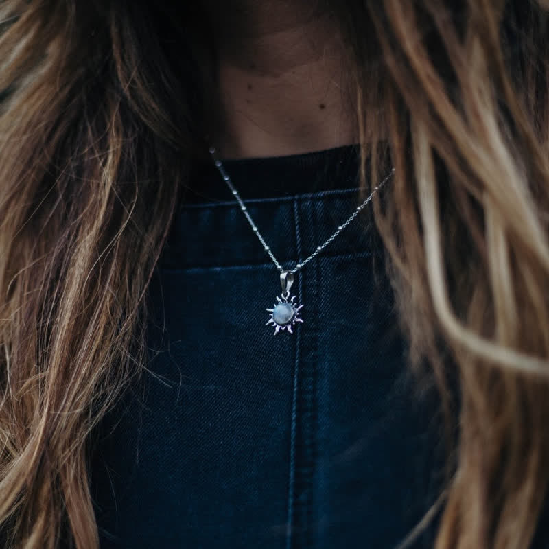 Olivenorma Bohemia Vintage Sun Opal Necklace - image 3