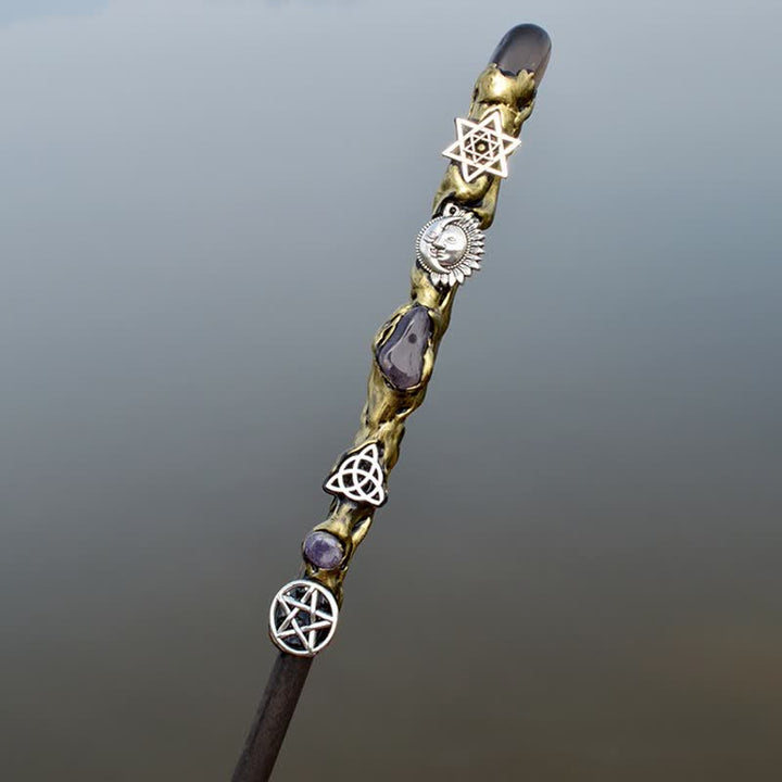 Olivenorma Moon And Sun Fairy Crystal Wands - Smoky Quartz - image 3