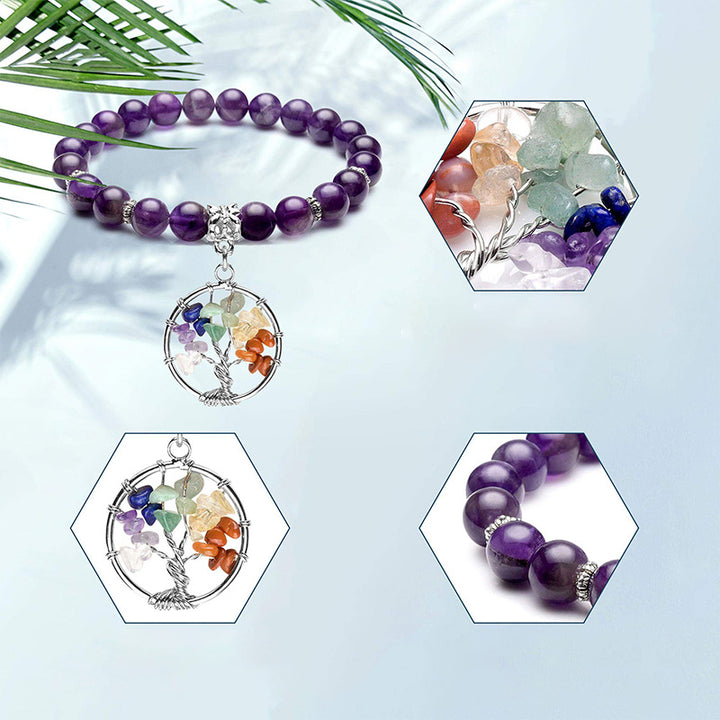 Chakra Tree Of Life Amethyst Bracelet - image 2