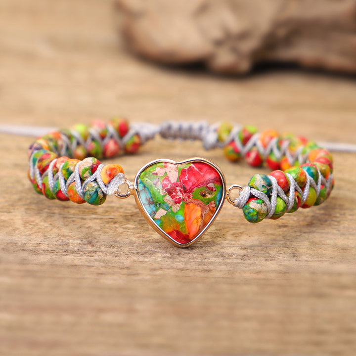 Natural Stone Crystal Heart Bracelet - image 3