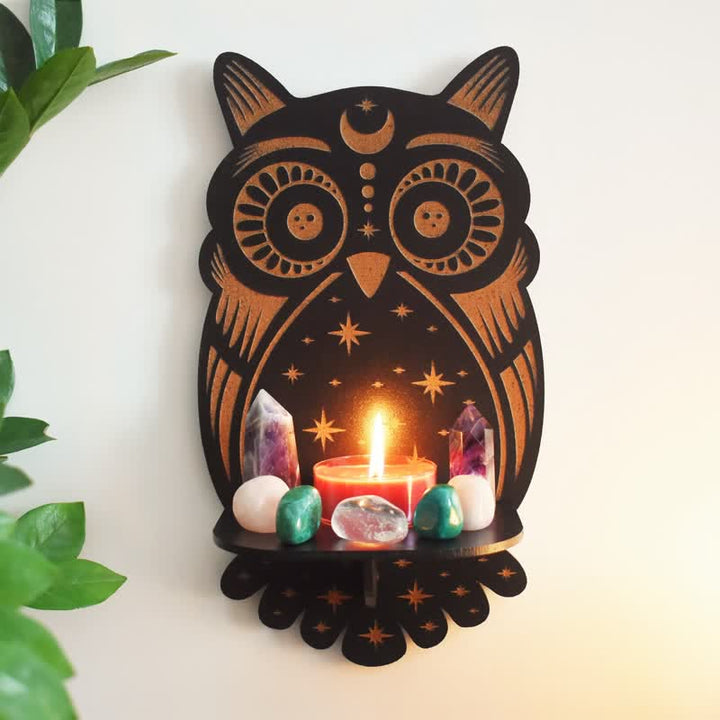 Olivenorma Celestial Owl Altar Crystal Shelf - Owl - image 0