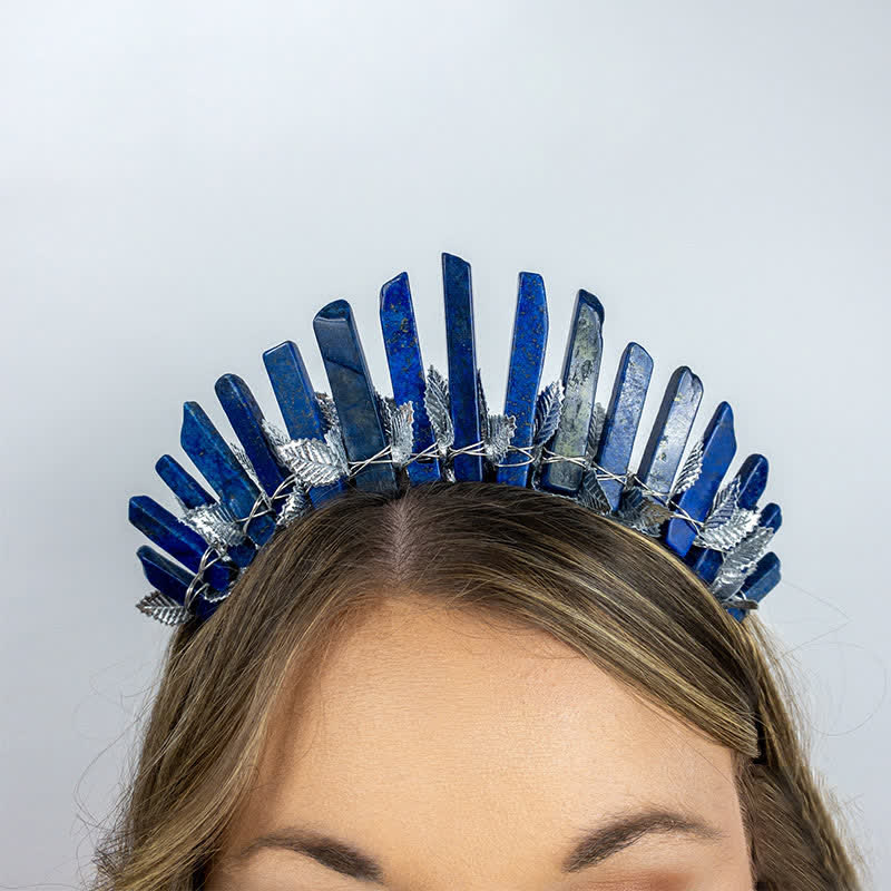 Olivenorma Lapis Lazuli Moon Witch Crystal Crown - image 7