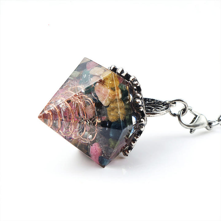 Olivenorma Natural Crystal Geometric Tree of Life Pendulum - image 22