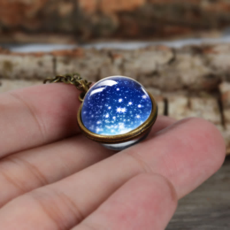 Olivenorma Solar System Universe Star Necklace - Starry#Blue - image 2