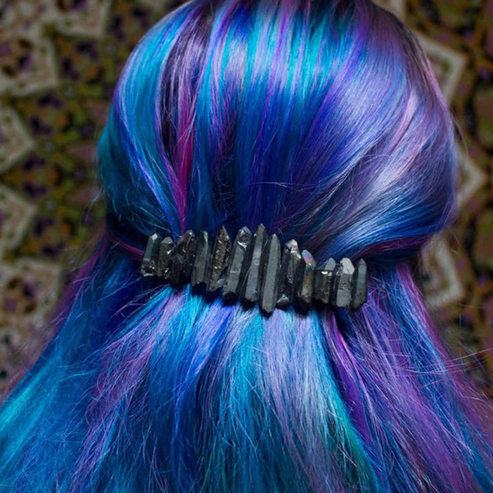 Bohemia Colourful Crystal Spring Hairpin - Black Tourmaline - image 6