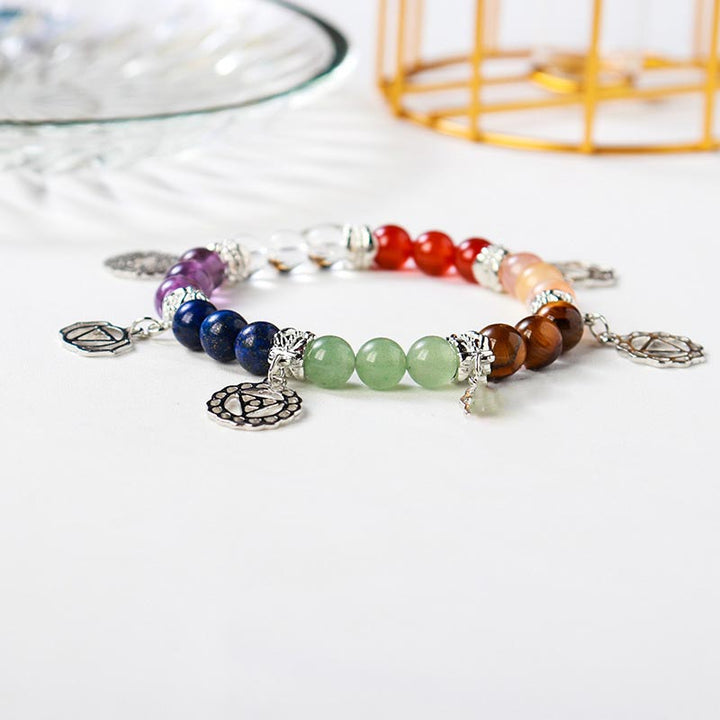 Natural Gemstone Seven Chakra Yoga Bracelet - image 4