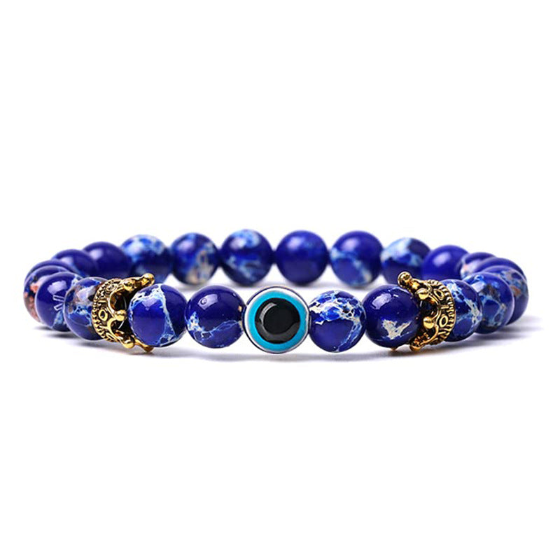 Olivenorma Turquoise With Evil Eye Protection Bracelet - Emperor Stone - image 13