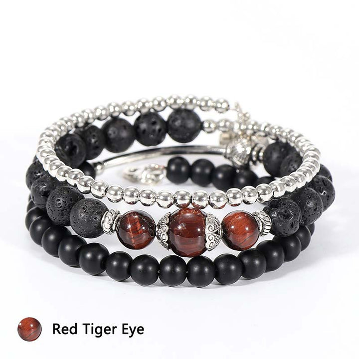 Natural Crystal Protection Stone Bracelet - Red Tiger Eye - image 3